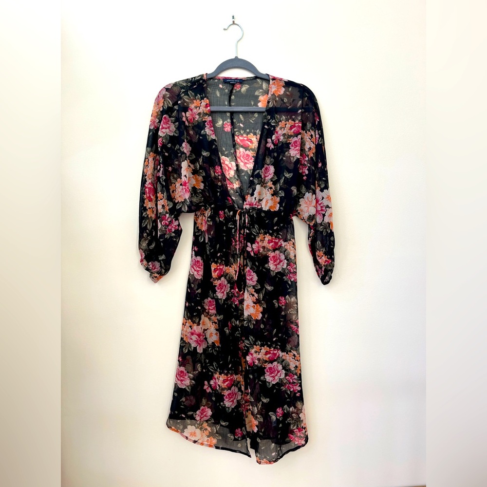 Vintage Sheer Floral Robe